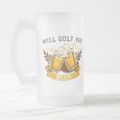 ビール用WILL GOLF |カスタマイズ可能 フロストグラスビールジョッキ (左)