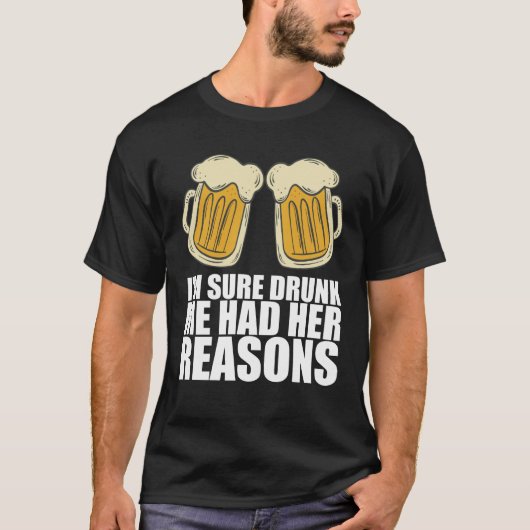 ビール男子学生の社交クラブビール Tシャツ (正面)