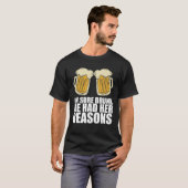 ビール男子学生の社交クラブビール Tシャツ (正面フル)