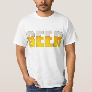 ビール白い価値Tシャツ Tシャツ