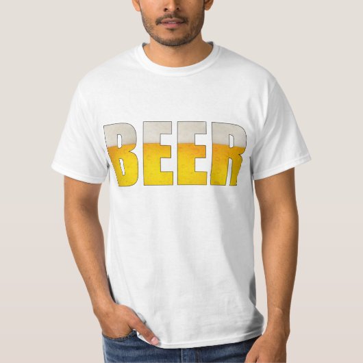 ビール白い価値Tシャツ Tシャツ (正面)