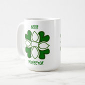 ビール監察官St patricksケルト十字・カバー コーヒーマグカップ (正面左)