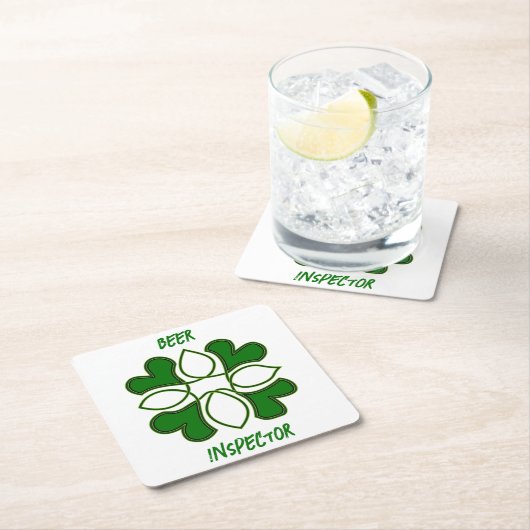 ビール監察官St patricksケルト十字・カバー スクエアペーパーコースター (インサイチュ)