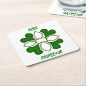 ビール監察官St patricksケルト十字・カバー スクエアペーパーコースター (アングル)