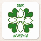 ビール監察官St patricksケルト十字・カバー スクエアペーパーコースター (正面)