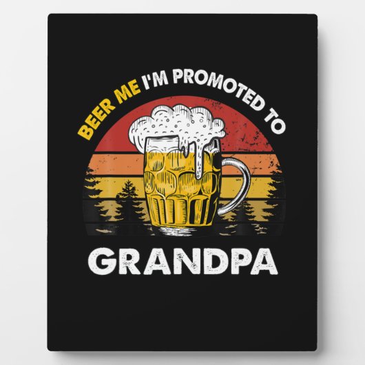 ビール私おじいちゃん誕生日 フォトプラーク (正面)