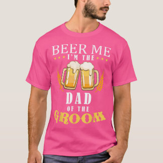 ビール私のパパ新郎の飲みチームのパー結婚ル Tシャツ