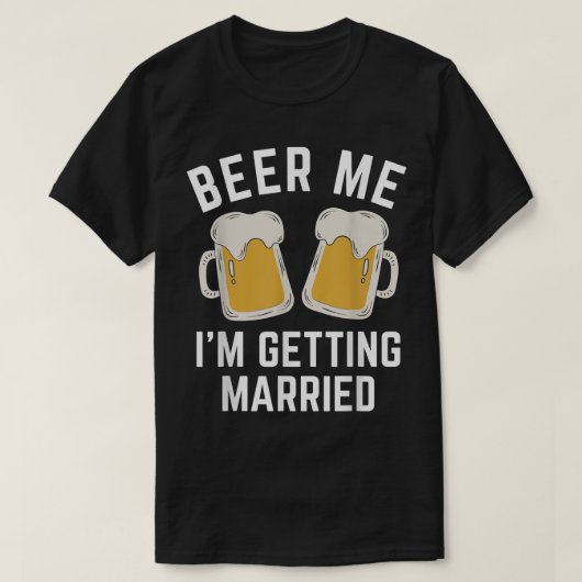 ビール私は結婚している新郎のgroomsmen tシャツ (デザイン正面)