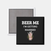 ビール私は結婚する新郎おもしろい独身男性Br マグネット (正面/裏面)
