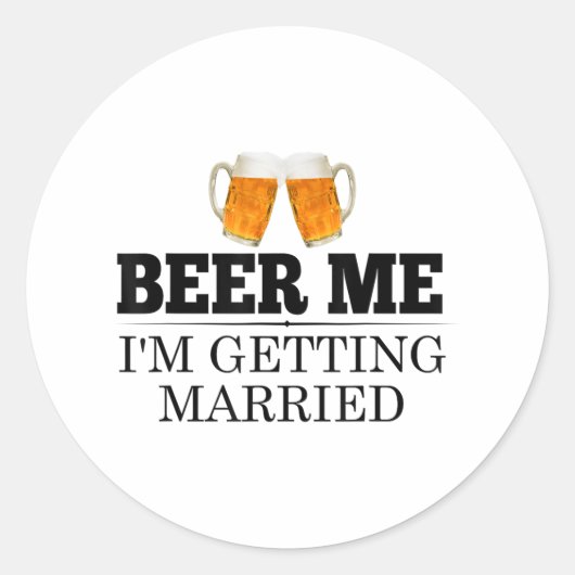 ビール私イム取得する結婚婚約ギフト花嫁G ラウンドシール (正面)