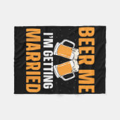 ビール私イム取得バチュラーパーティ新郎Br フリースブランケット (正面(横))