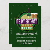 ビール私バースデーパーティ招待状 招待状 (正面/裏面)