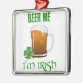 ビール私私はアイルランド語です メタルオーナメント (左)