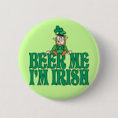 ビール私私はアイルランド語です 缶バッジ (正面)