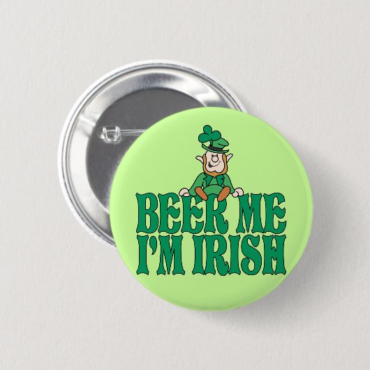 ビール私私はアイルランド語です 缶バッジ (正面&裏面)