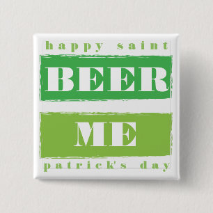 ビール私、幸せなSt. Patricks日 缶バッジ