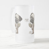 ビール私Mudgeのスタジオによるパグ フロストグラスビールジョッキ (正面左)