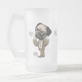 ビール私Mudgeのスタジオによるパグ フロストグラスビールジョッキ (左)