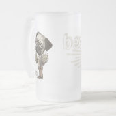 ビール私Mudgeのスタジオによるパグ フロストグラスビールジョッキ (正面左)