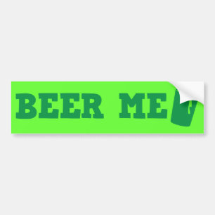 ビール私St patricks dayの緑のデザイン バンパーステッカー