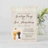 ビール結婚式招待状|ビ素朴ールトースト 招待状 (スタンド正面)