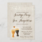 ビール結婚式招待状|ビ素朴ールトースト 招待状 (正面/裏面)