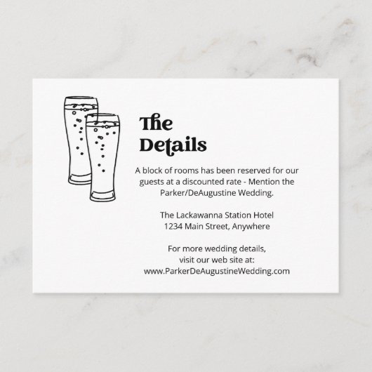 ビール結婚情報詳細エンクロージャカード エンクロージャーカード (正面)