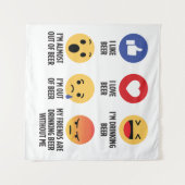 ビール絵文字 タペストリー (正面(横))