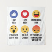 ビール絵文字 タペストリー (正面)