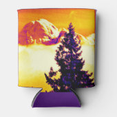 ビール缶の山と木 缶クーラー (正面)