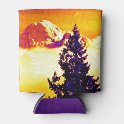 ビール缶の山と木 缶クーラー (正面)