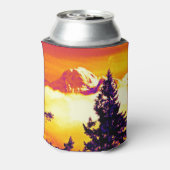 ビール缶の山と木 缶クーラー (缶裏面)