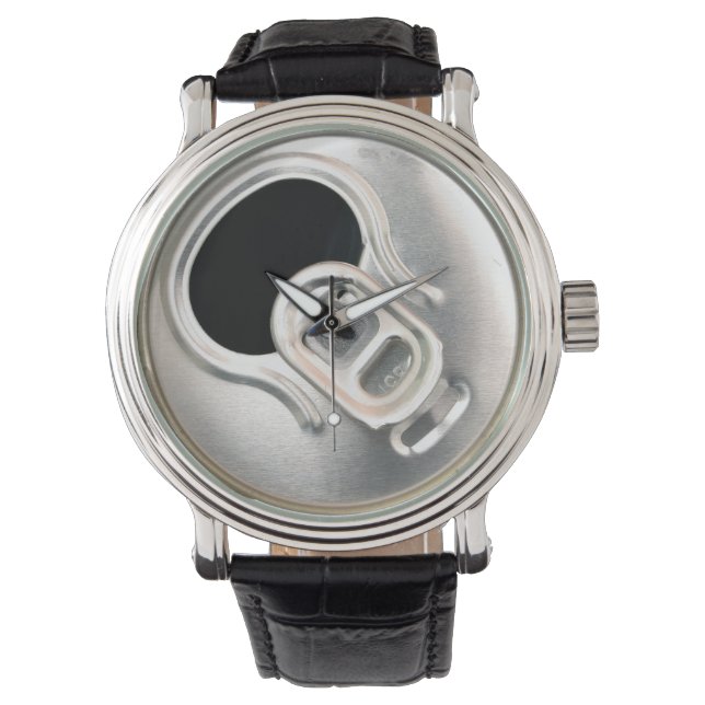 ビール缶トップオープン飲料金属容器 腕時計 (正面)