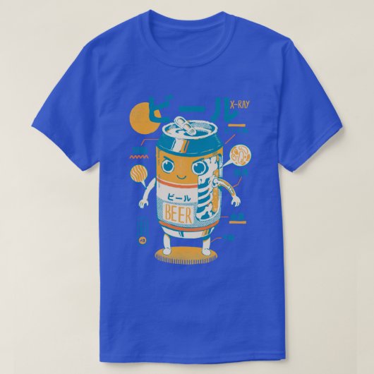 ビール缶X線 Tシャツ (デザイン正面)