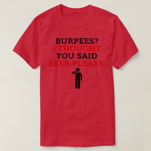 ビール考えを下さい Tシャツ (デザイン正面)