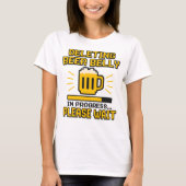 ビール腹の削除 – ピクセルおもしろいスタイルビール愛好家 Tシャツ (正面)