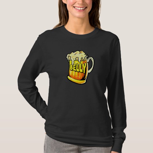 ビール腹 アルコール ビール 飲兵衛 アクセサリー Tシャツ (正面)
