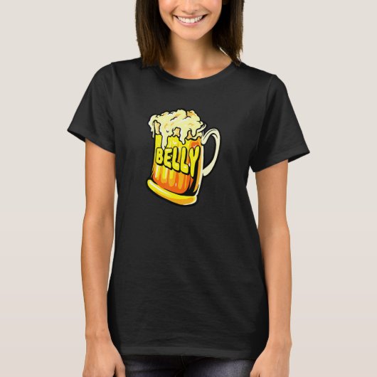 ビール腹 アルコール ビール 飲兵衛 アクセサリー Tシャツ (正面)