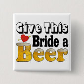 ビール花嫁 缶バッジ (正面)