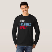 ビール花火大会7月4日花火大会 Tシャツ (正面フル)