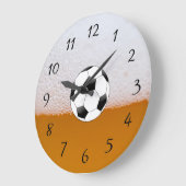 ビール荷車を引く・サッカーの時計 ラージ壁時計 (傾斜)