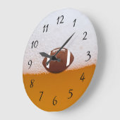 ビール荷車を引く・サッカー時計 ラージ壁時計 (傾斜)