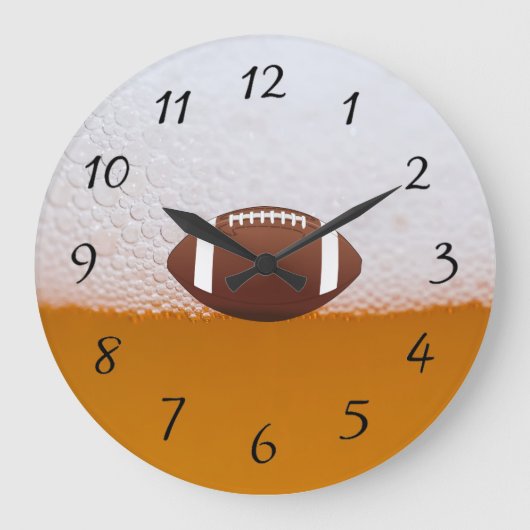 ビール荷車を引く・サッカー時計 ラージ壁時計 (正面)