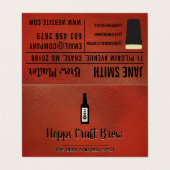 ビール蒸留所 | 酒屋 | レザー 名刺 (外部フラット)