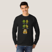 ビール融合大麦麦芽とホップ ビール好き Tシャツ (正面フル)