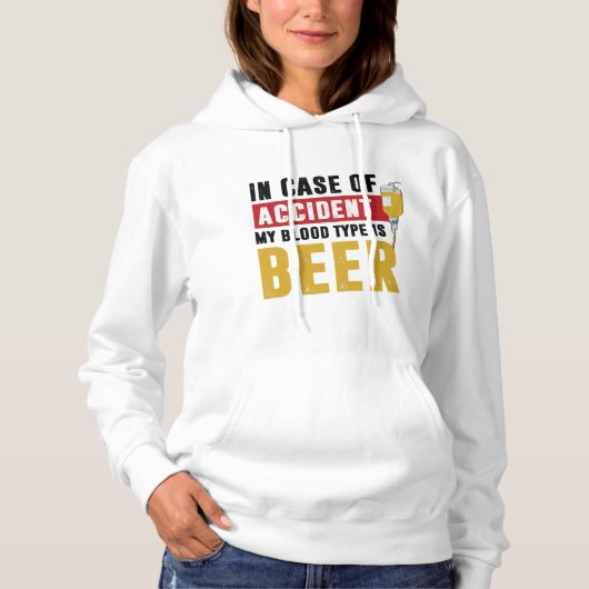 ビール血液型 パーカ (正面)