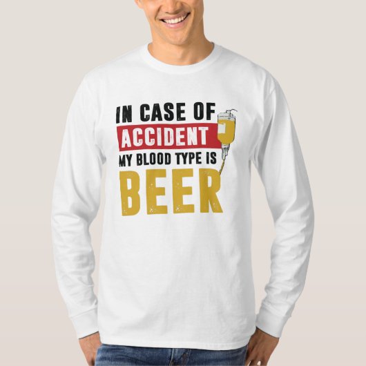 ビール血液型 Tシャツ (正面)