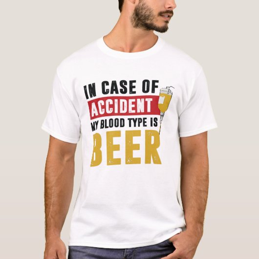 ビール血液型 Tシャツ (正面)