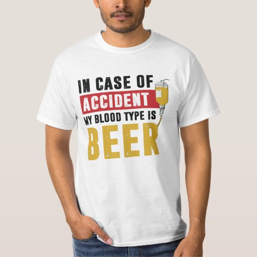 ビール血液型 Tシャツ (正面)