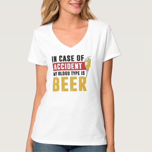 ビール血液型 Tシャツ (正面)